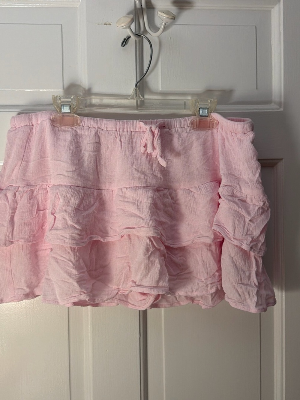 Glassons Pale Pink Tiered Ruffle Mini Skort